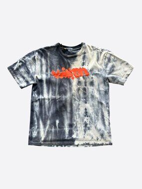 Louis Vuitton Grey & Orange Tie-Dye Graffiti T-Shirt